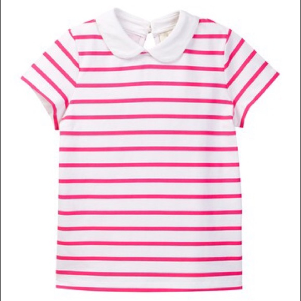 New NWT Kate Spade girls size 10 pink stripe shirt